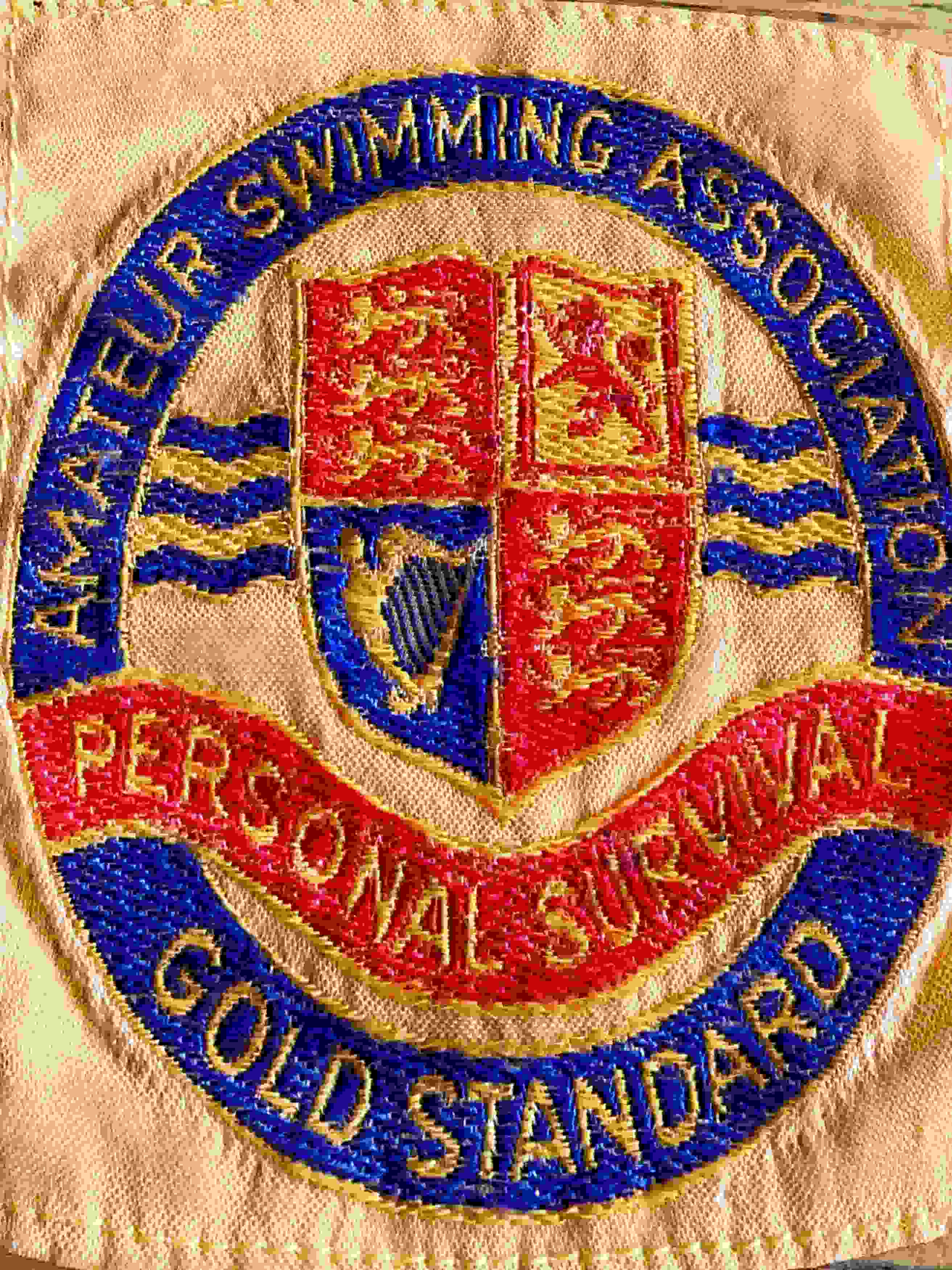 A sew on swimming badge from my youth